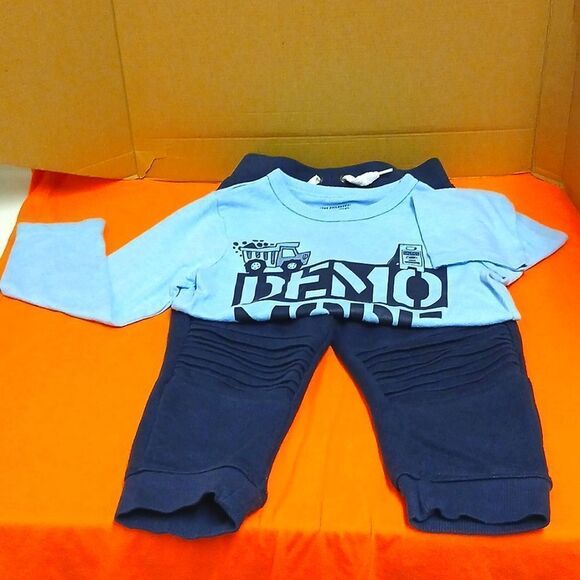 🩷Children's Place Boys Size 3T Sweatpants Wonder Nation Size 3T Blue - Picture 2 of 8